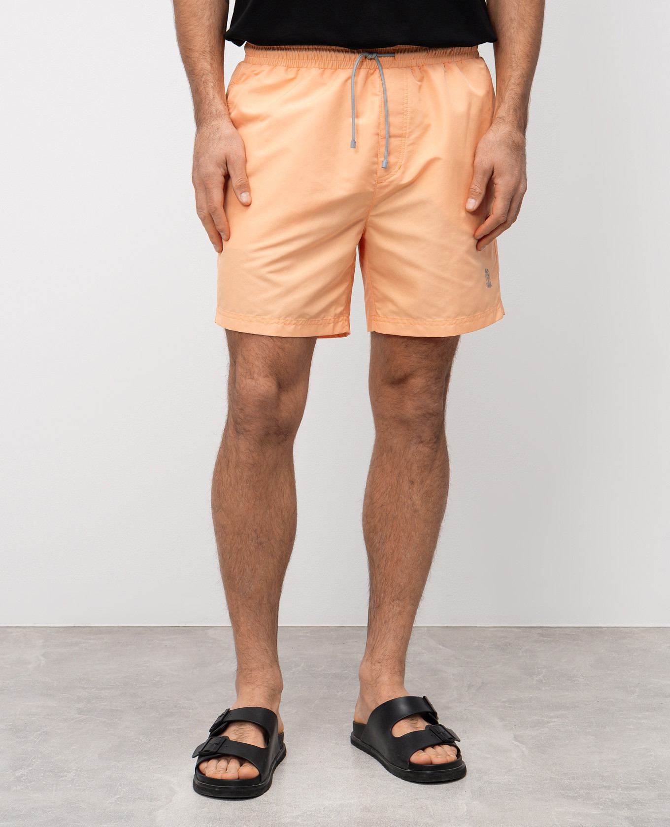 

Orange swim shorts with logo emblem Brunello Cucinelli