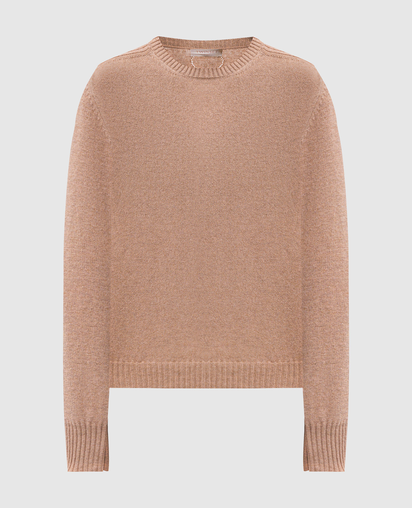 Beige cashmere and wool jumper Twinset
