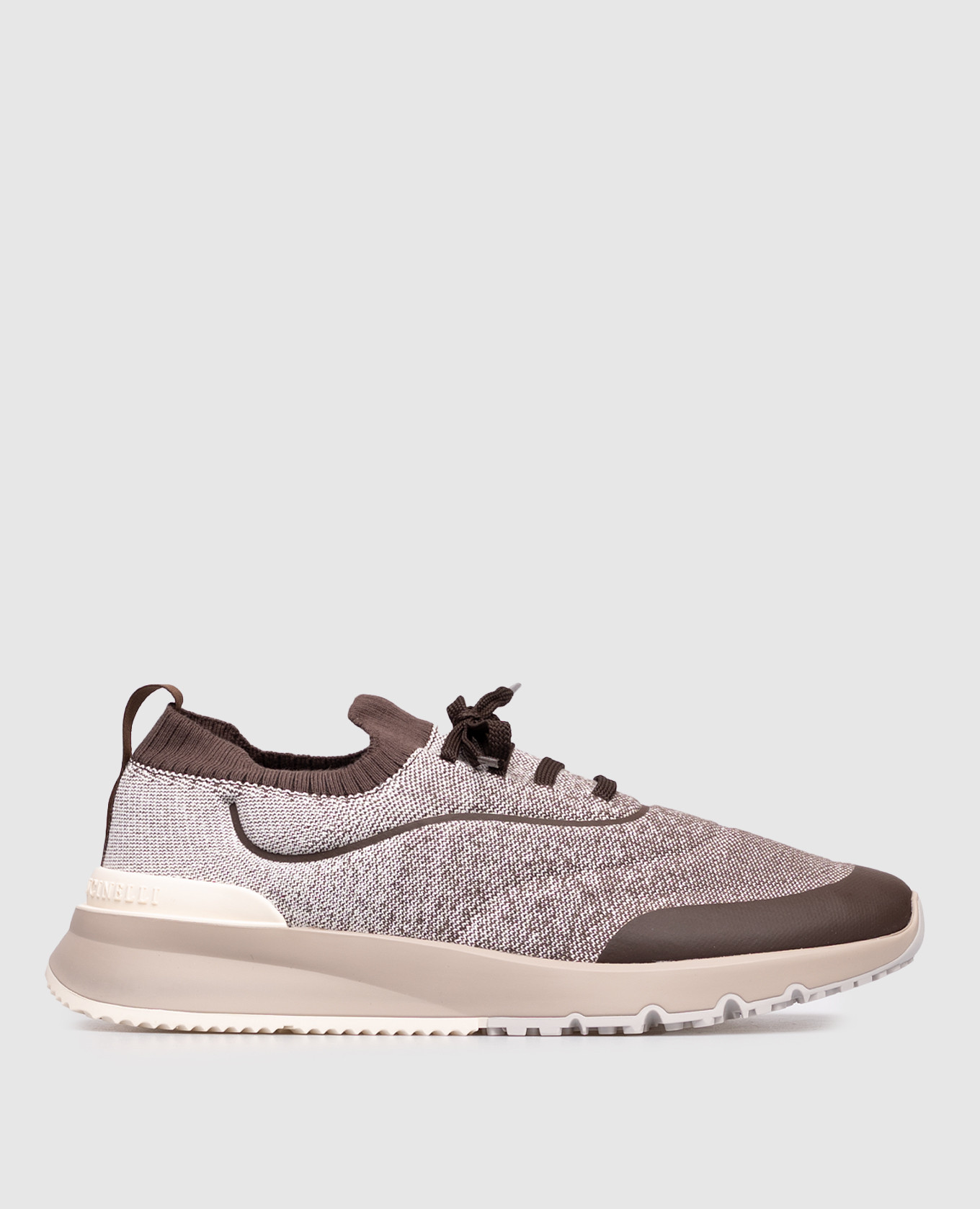 Brown sneakers with logo Brunello Cucinelli