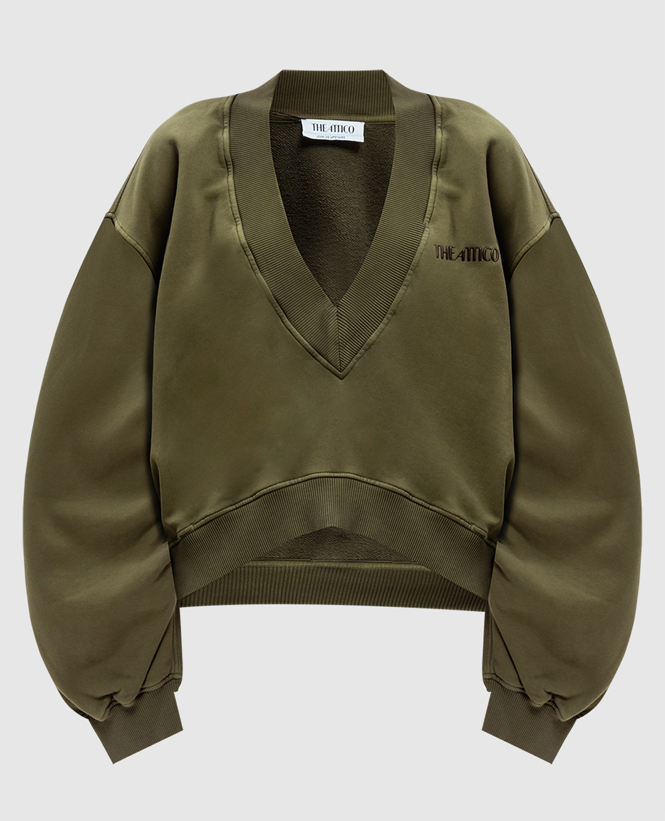 

Green sweatshirt with textured logo The Attico