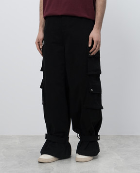 Rhude Black cargo jeans RHFW24PA11012