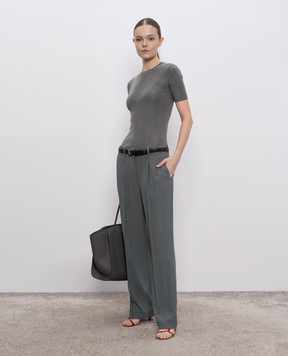 The Row Everhart grey wool trousers 8649W3685