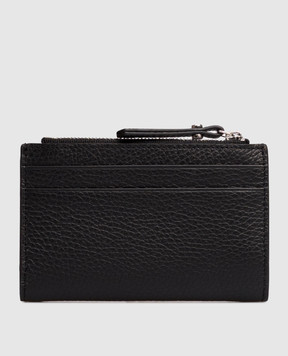 Gianni Chiarini Black leather wallet with logo PF6003GRN