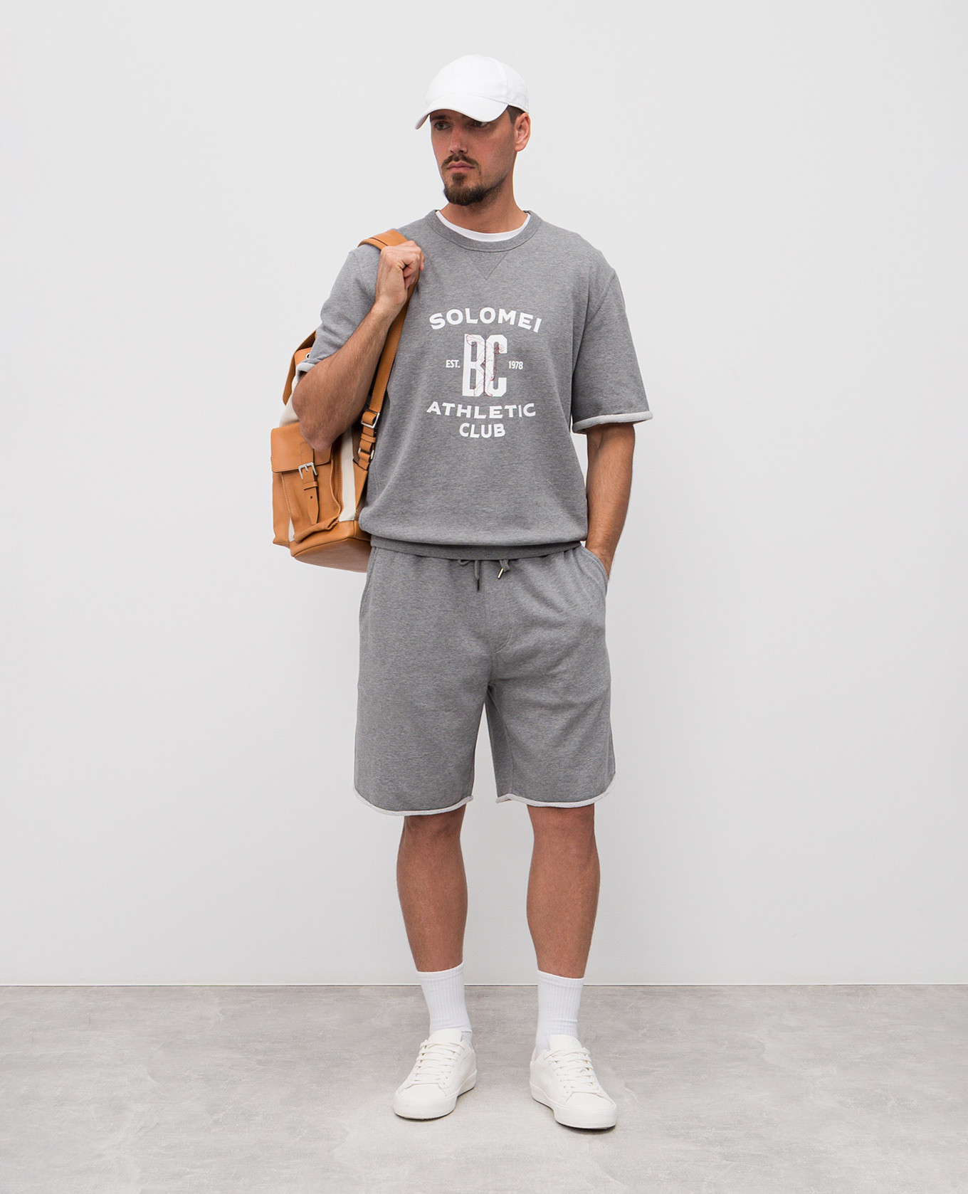 

Gray T-shirt with branded print Brunello Cucinelli, Grey