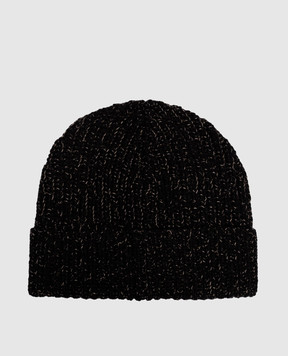 Brunello Cucinelli Black hat made of wool, silk and cashmere MRI94910