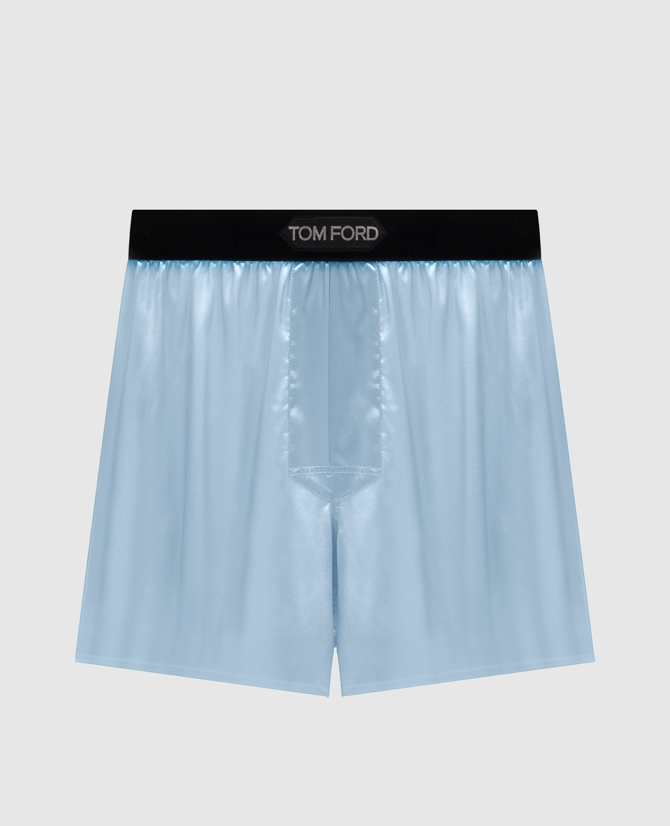

Blue silk boxer briefs with logo Tom Ford, Light blue