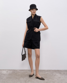 Brunello Cucinelli Black linen vest MH5447344