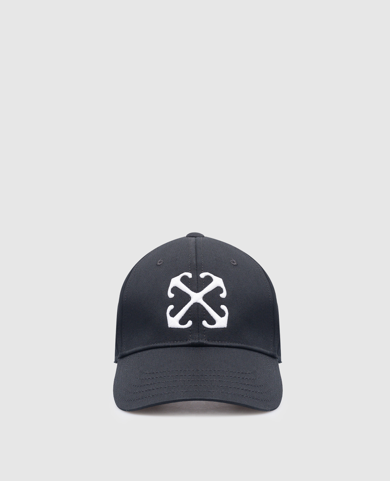 

Black cap with embroidered logo emblem Off-White, Черный