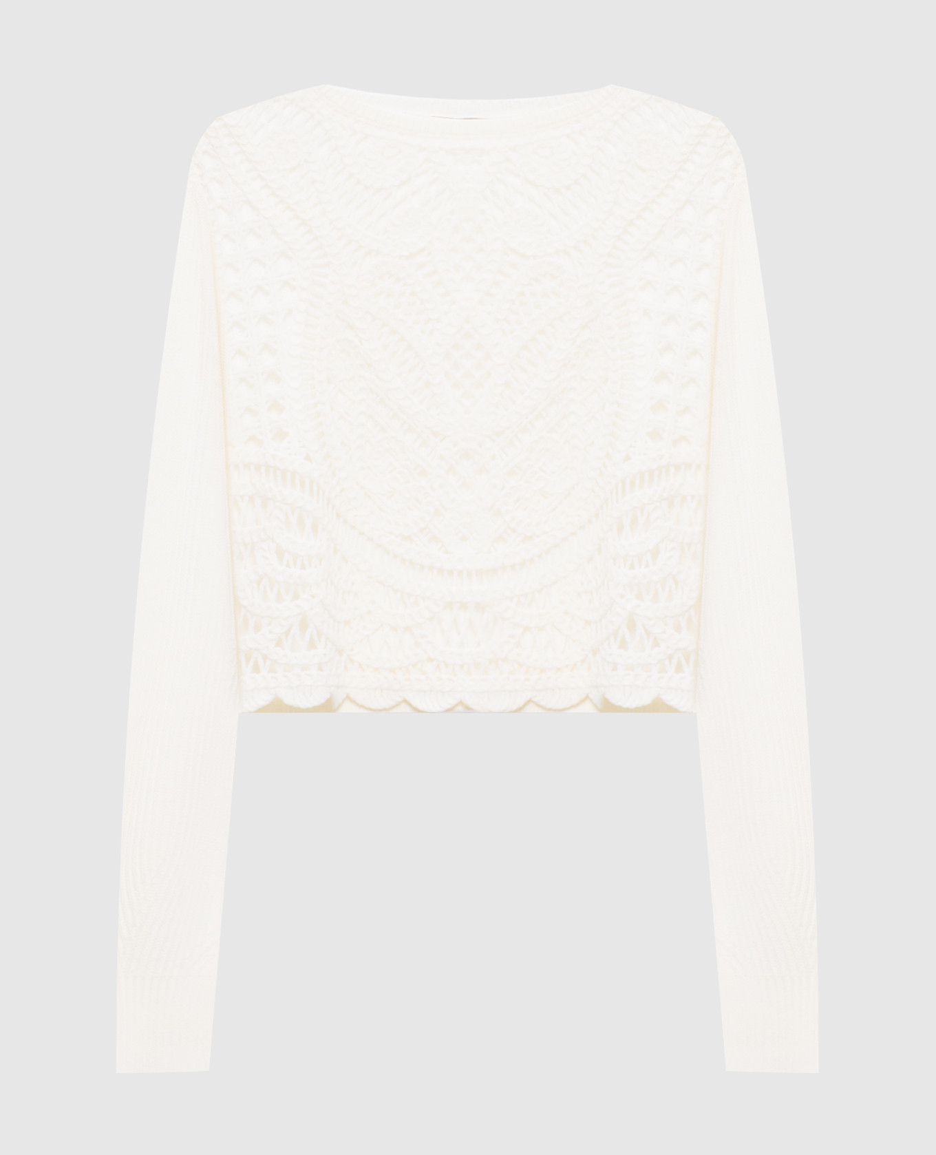 

White openwork jumper with wool Twinset