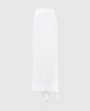 Ann Demeulemeester White linen maxi skirt 2401WSK03FA428
