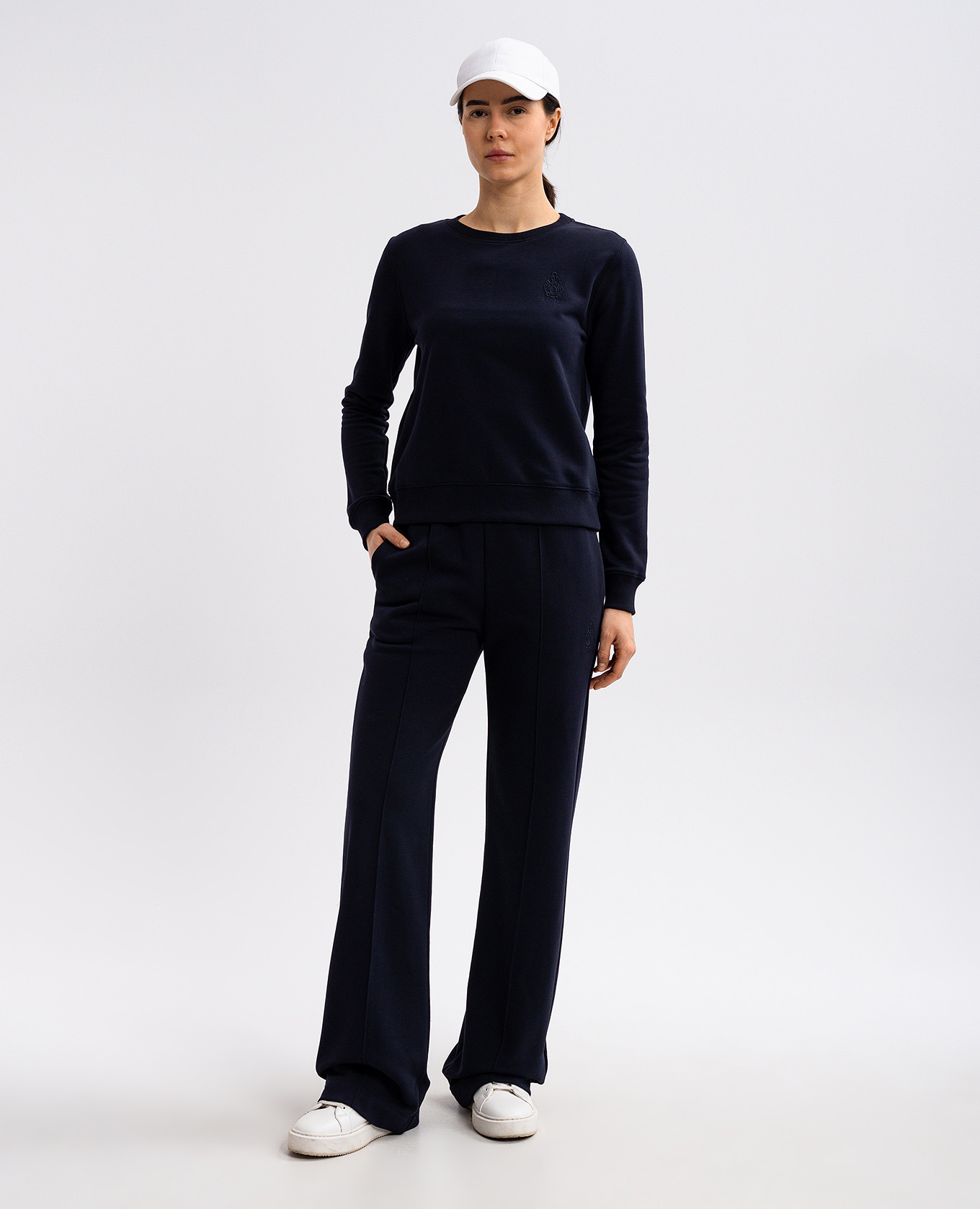 

Blue sweatshirt with logo embroidery Dondup