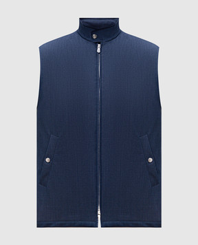 Brunello Cucinelli Blue wool vest MM4506521