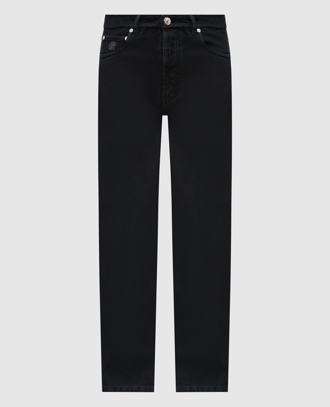 

Black jeans with logo patch Brunello Cucinelli