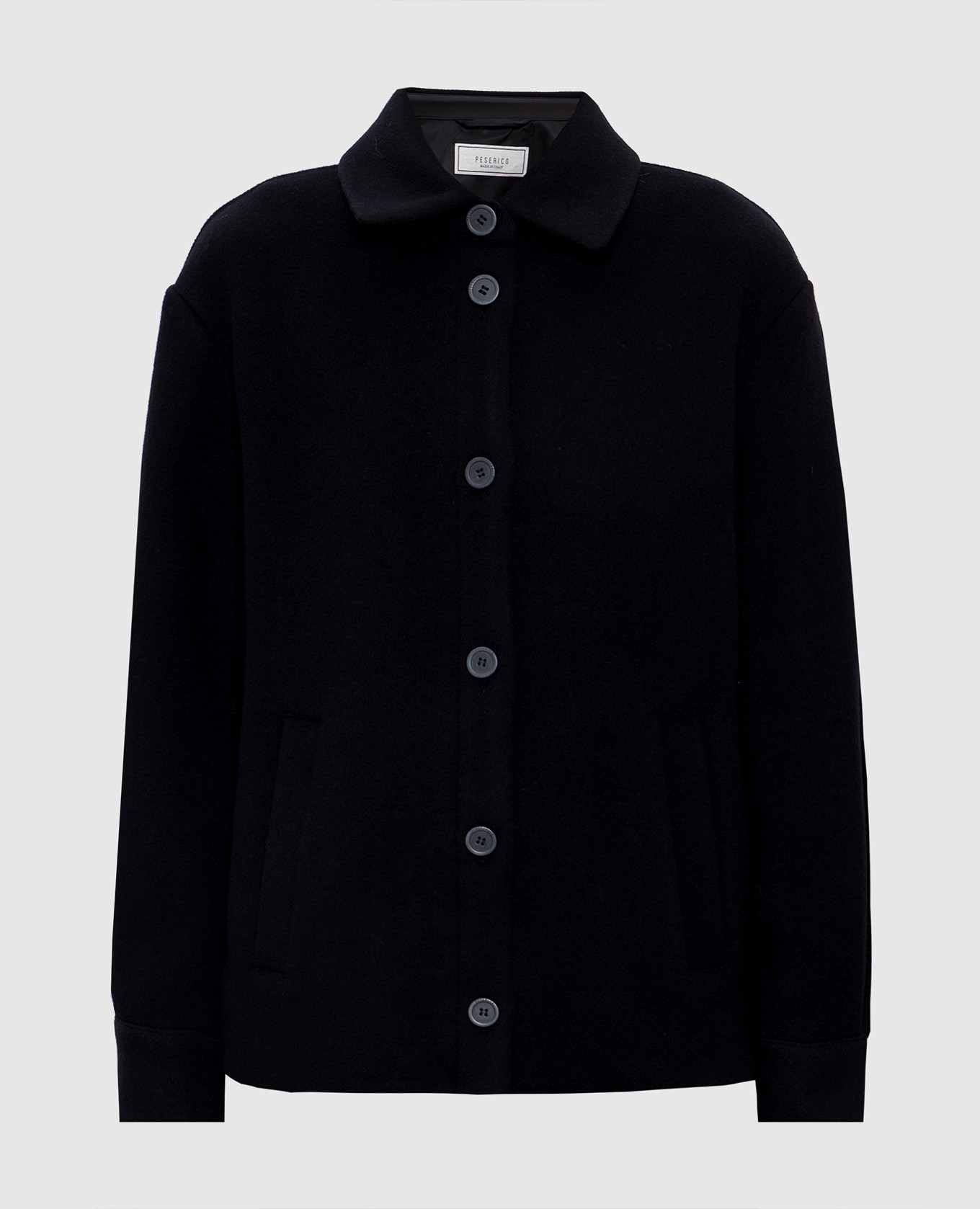 Black coat with wool and cashmere Peserico
