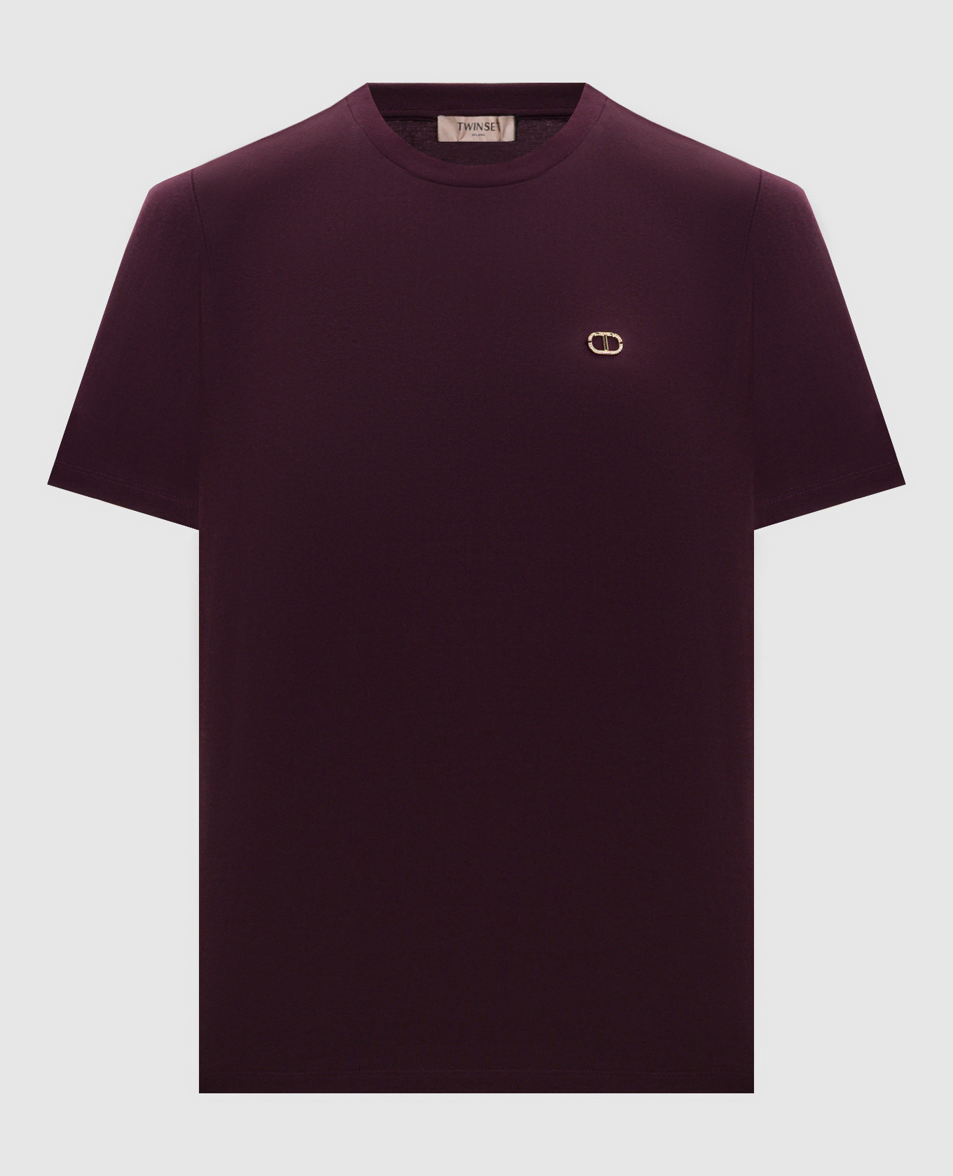 Burgundy t-shirt with logo Twinset