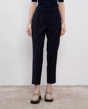 Peserico Blue wool pants A0457202008