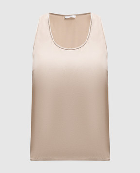 Peserico Beige silk top S0898102372