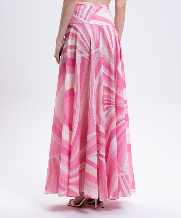 PUCCI - Pink Iride print maxi skirt 5HRW325H754 - shop with