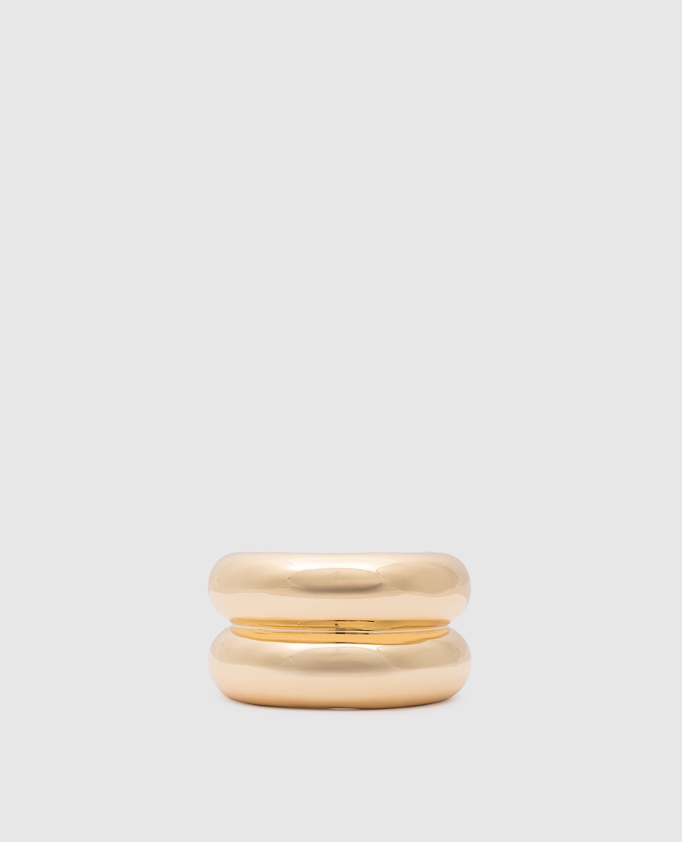 

DOUBLE ARCH PONY hair band with 14 carat gold plating LELET NY, Golden