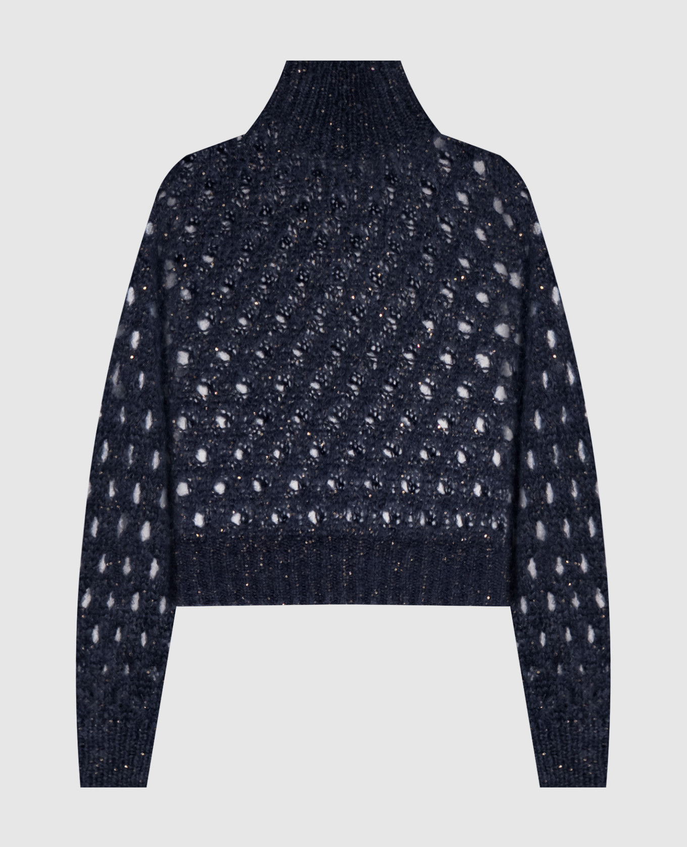 

Blue openwork sweater with wool Brunello Cucinelli