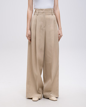 Jil Sander Beige silk pants J03KA0292J65005