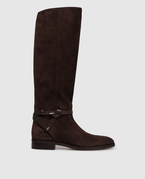 Jimmy Choo Brown suede Lawton boots LAWTONKBFLATALR