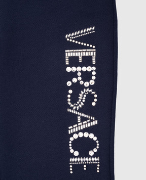 Versace Children's blue flared pants with crystals 10181871A14984