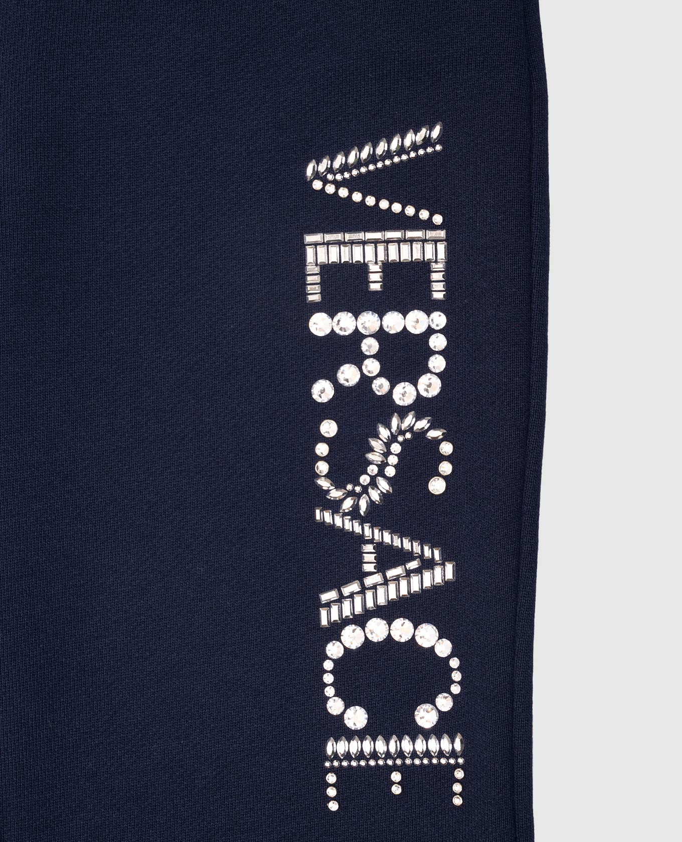 

Children's blue flared pants with crystals Versace