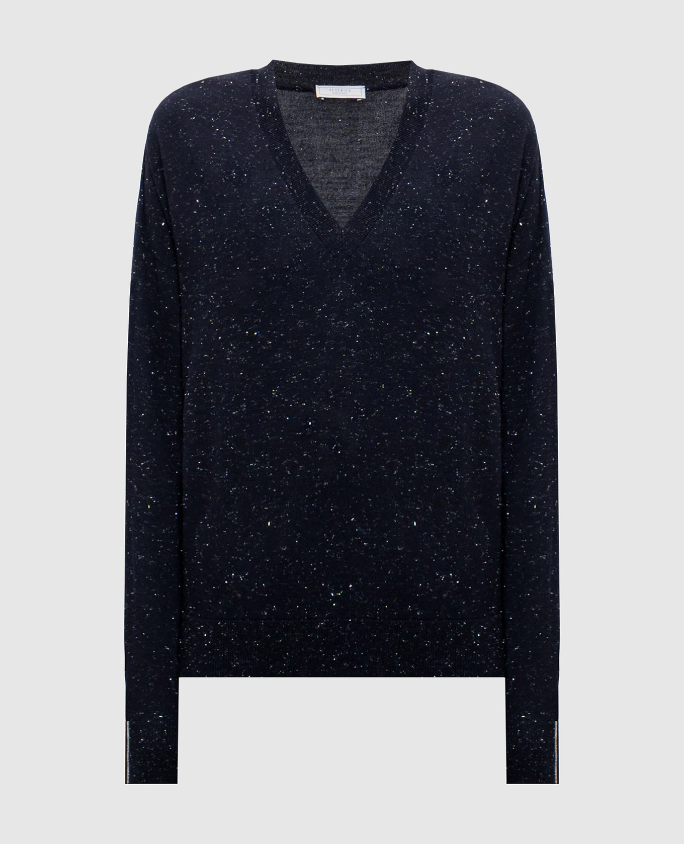 

Blue wool pullover with monil chain Peserico, Синий