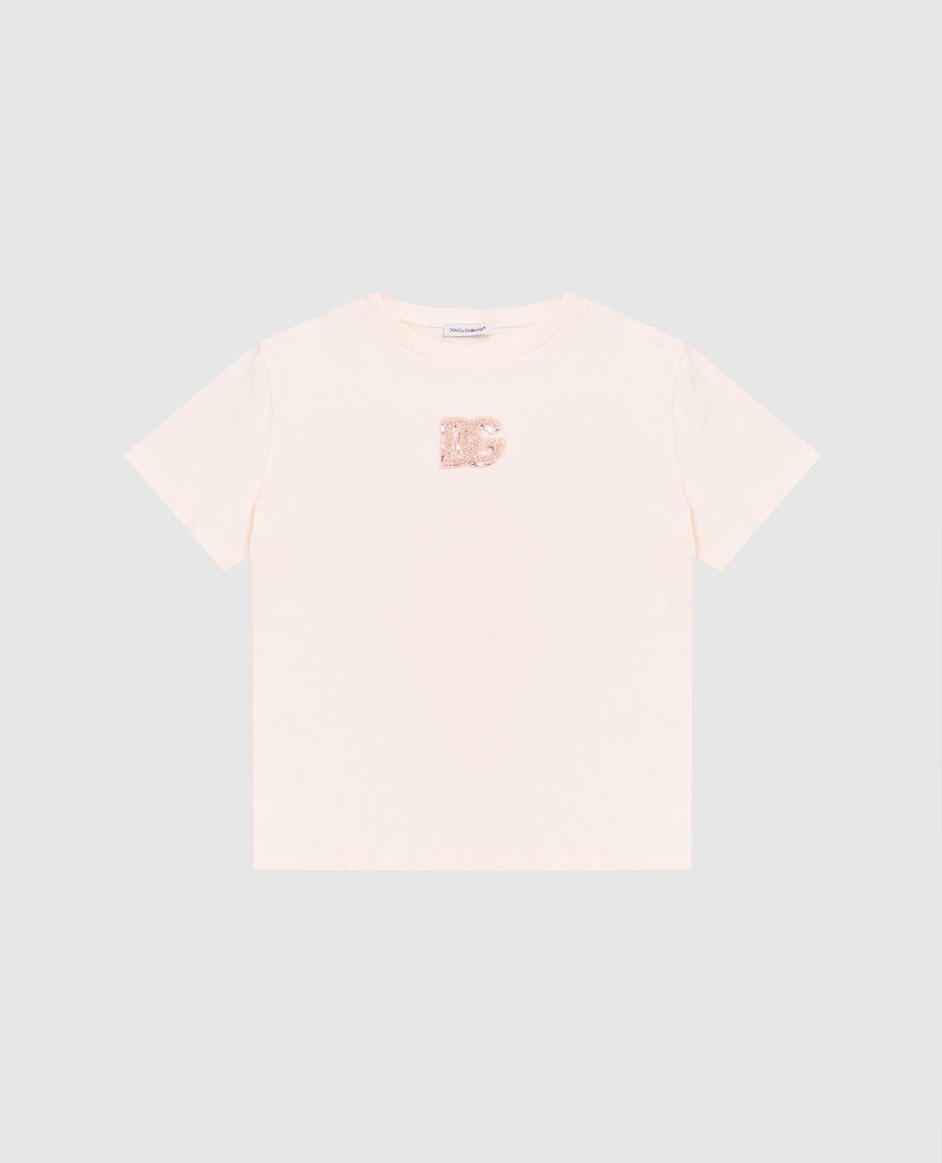 Children&#39;s pink T-shirt with logo Dolce&Gabbana