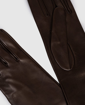Babe Pay Pls Brown leather long gloves BT8