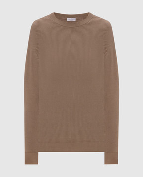 Brunello Cucinelli Brown ribbed jumper M19194710P