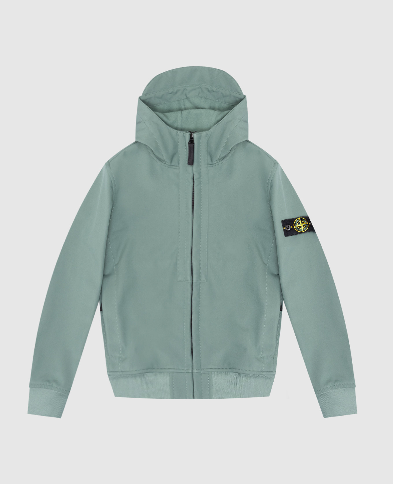 

Children's green windbreaker with logo patch Stone Island