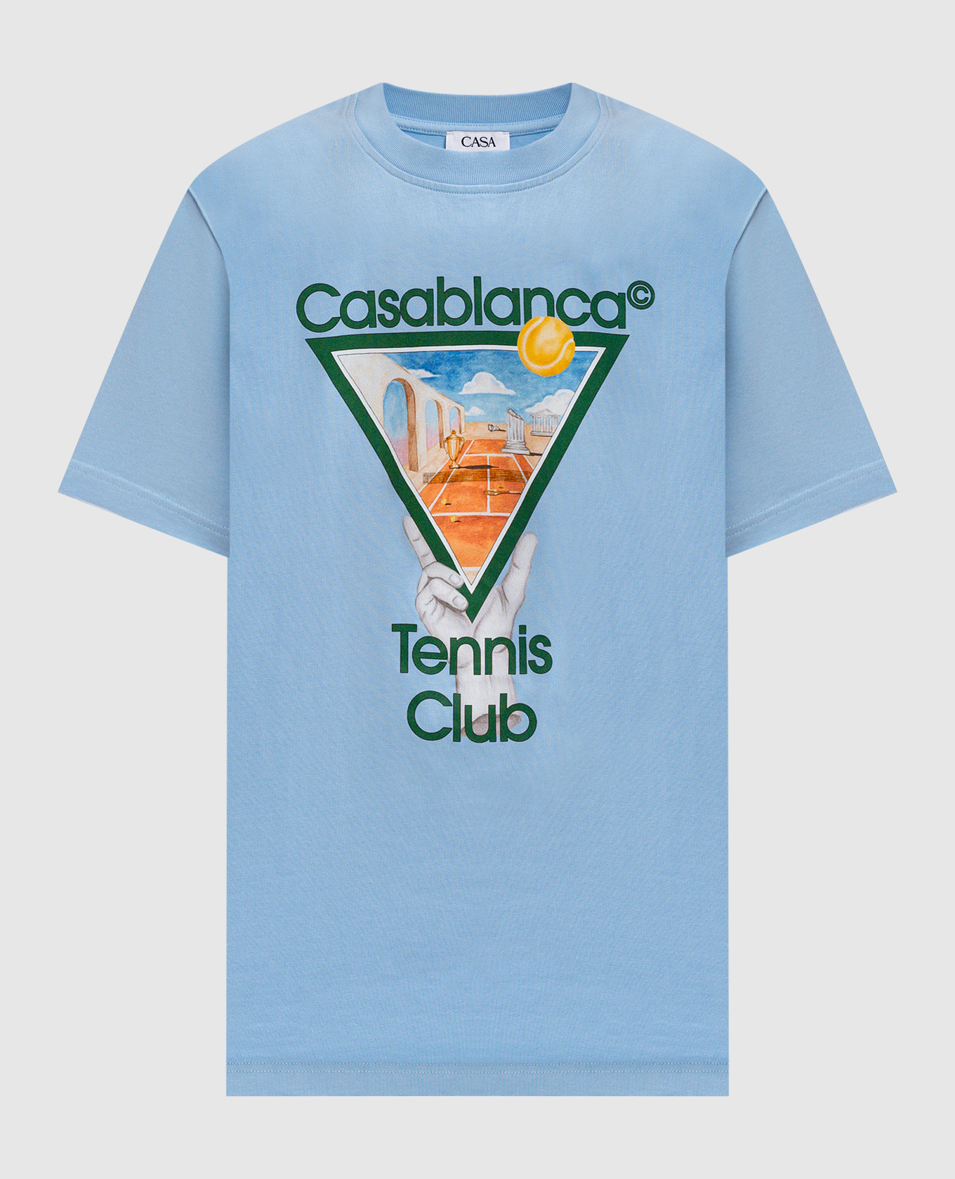 

Blue T-shirt with logo print Casablanca, Light blue