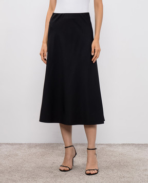 Brunello Cucinelli Black midi skirt with wool MB143G3634