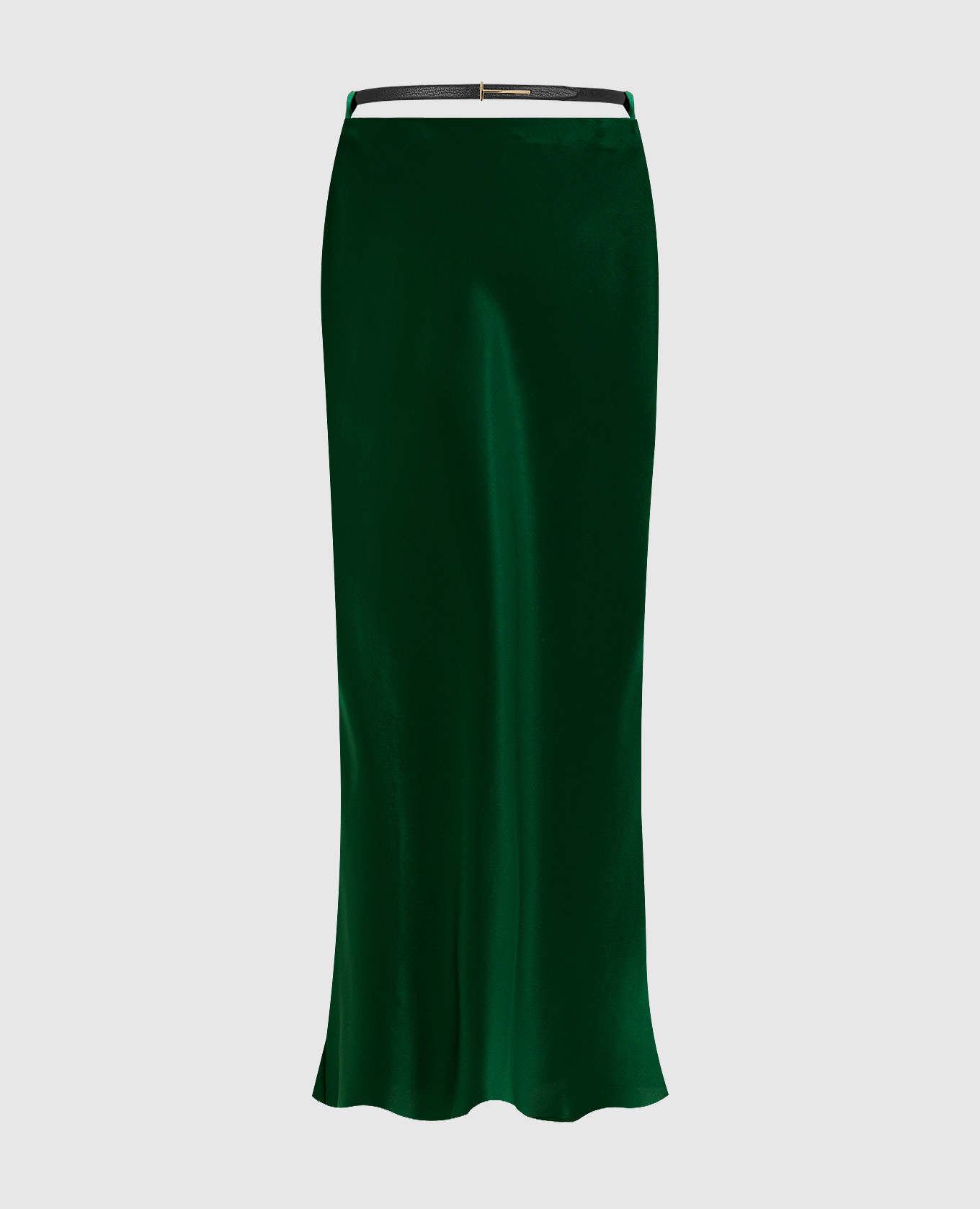 

Green silk maxi skirt with belt Tom Ford