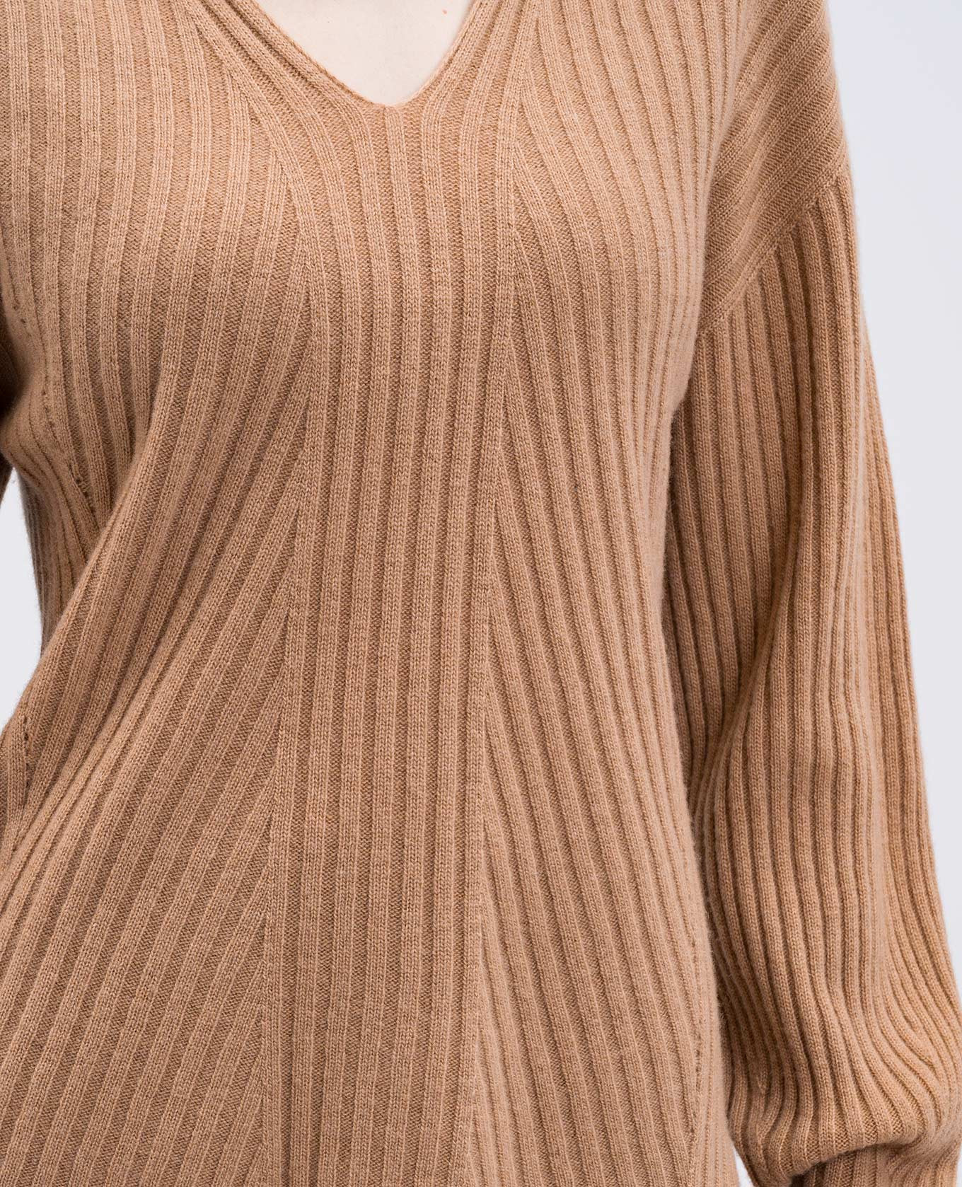 Brown wool and cashmere pullover with hood Twinset 5