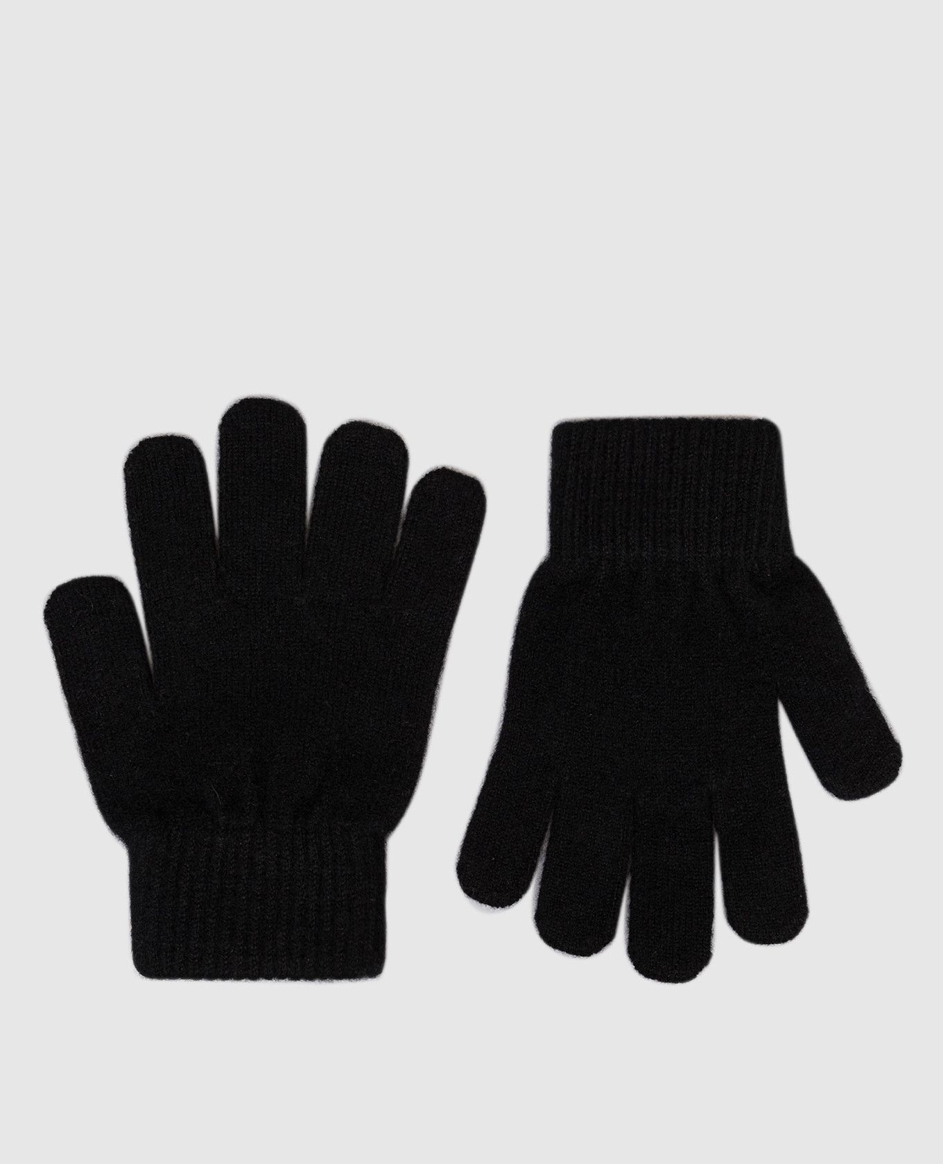 Children&#39;s black gloves with cashmere Yves Salomon Enfant