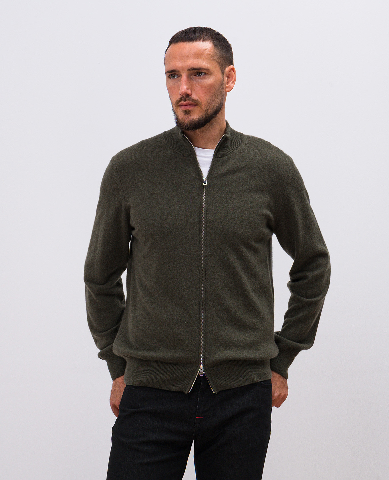 Green cashmere cardigan Cashmere&Whiskey 3