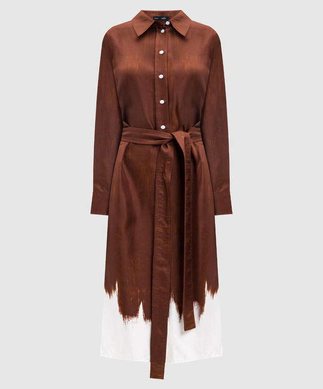 PROENZA SCHOULER - Amaya brown silk shirt dress R2533035BSP178 - shop with European delivery at Symbol PROENZA SCHOULER - Amaya brown silk shirt dress R2533035BSP178 - shop with European delivery at Symbol
