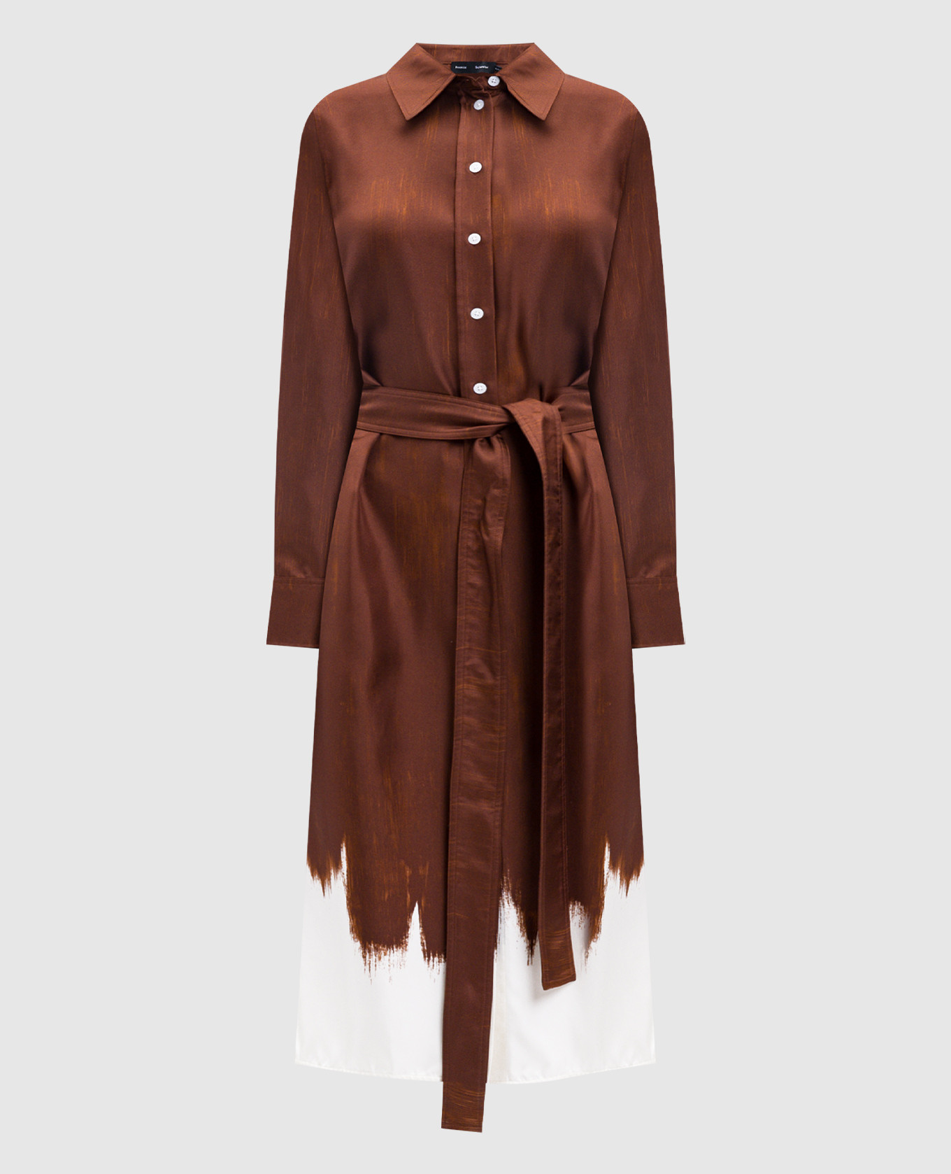 Amaya brown silk shirt dress PROENZA SCHOULER