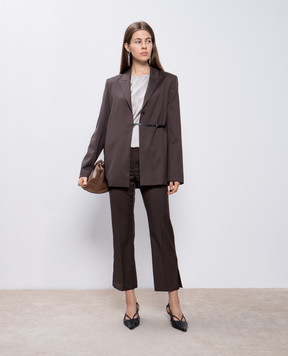 Lou Lou Studio ADALYN gray silk blouse ADALYN