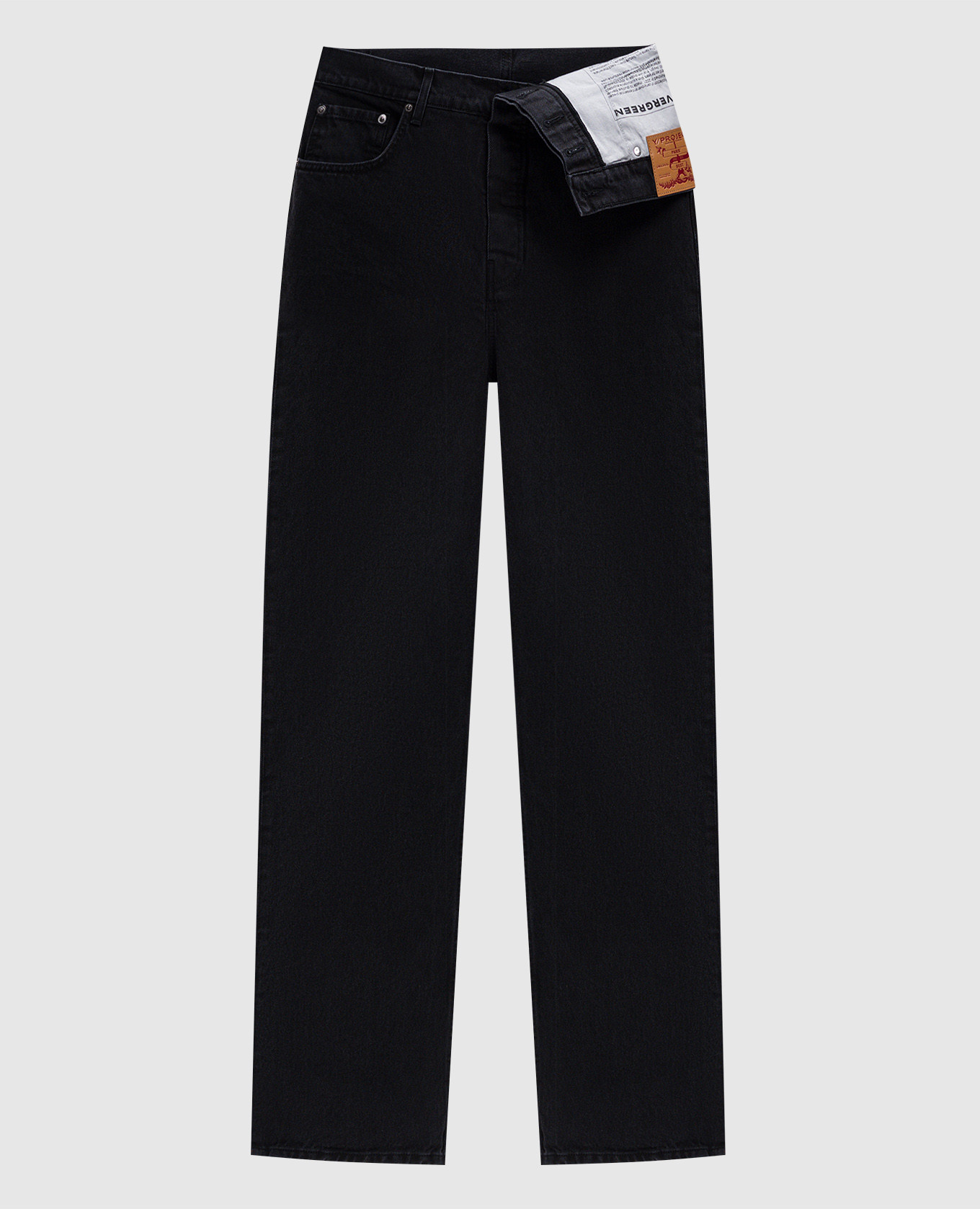 

Black jeans of asymmetric cut Y Project