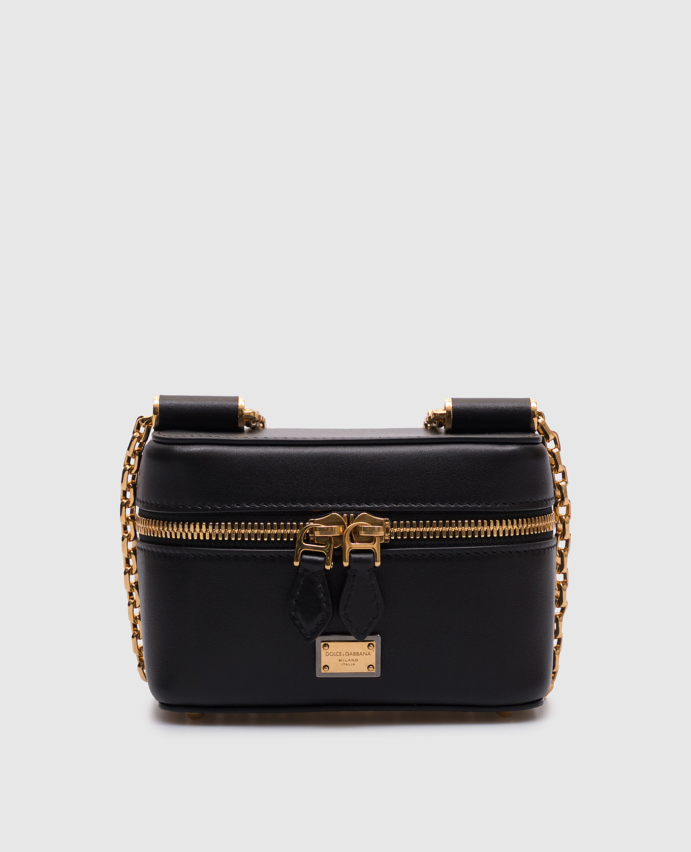 

Sicily black leather mini bag with logo Dolce&Gabbana