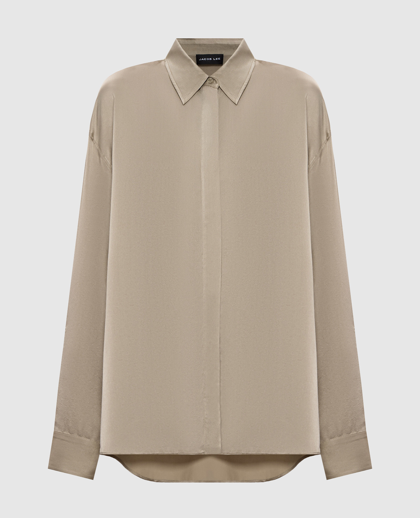 

Khaki silk blouse Jacob Lee