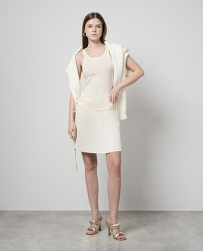 Helmut Lang White pleated skirt O02HW302