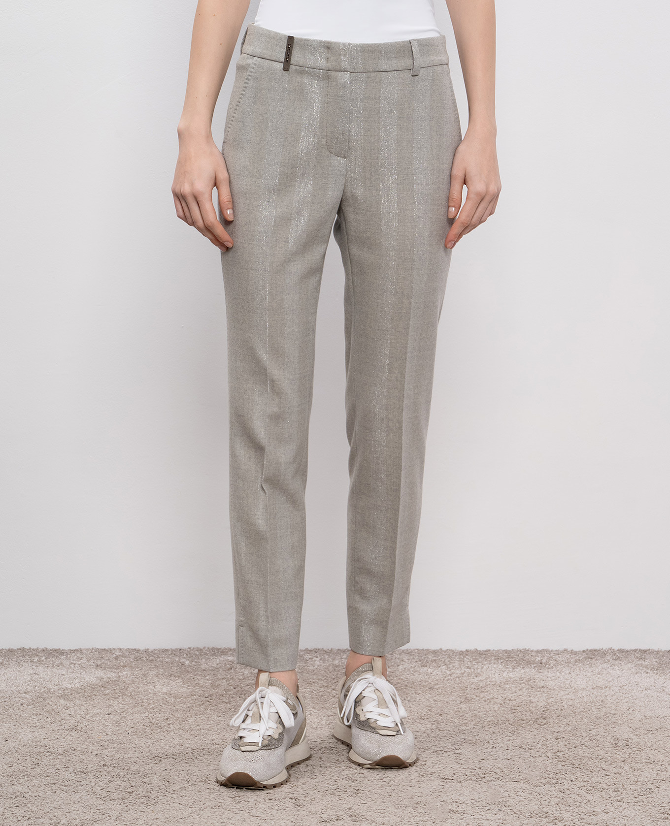 Gray pants with wool Peserico 2