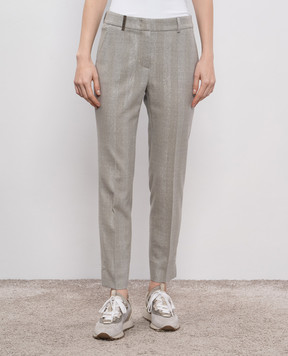 Peserico Gray pants with wool A0471802046