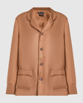 Tom Ford Brown silk blouse CA3282FAX1426