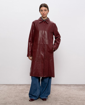 PROENZA SCHOULER Nissi burgundy leather coat R2541000LR280